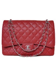 High Quality Imitation Chanel Maxi Quilted Classic Flap Bag Burgundy Cannage Patterns A58601 Silver HY21921Vu82
