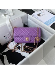 High Quality Imitation Chanel small Flap Bag Original Sheepskin Leather AS1787 purple HY20461Vu82