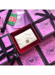 High Quality Imitation Gucci GG Marmont card case 466492 white HY26816wn47