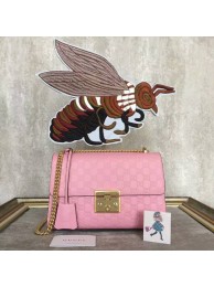 High Quality Imitation Gucci Padlock Series Gucci Signature Shoulder Bag 409486 Light Pink HY12216wn47