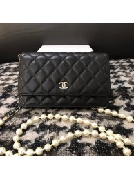 High Quality Replica Chanel Lambskin Flap Shoulder Bag CC33814 black HY23549aR54