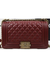 Hot Boy Chanel Flap Bag Original Burgundy Cannage Pattern A67025 Gold HY17714io40