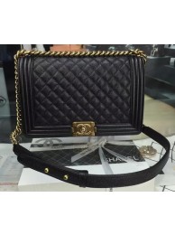 Hot Boy Chanel Flap Bags Original Black Cannage Pattern A67088 Gold HY1289io40
