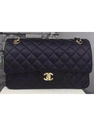 Hot Chanel 2.55 Series Flap Bag Deerskin Leather A1112 Black HY22459io40