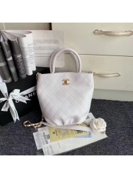 Hot Chanel Calfskin & gold-Tone Metal S0657 white HY7395cT87