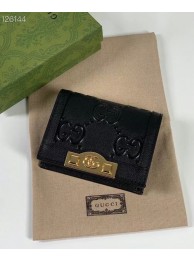 Hot Gucci GG card case wallet 676150 black HY21946Nm85