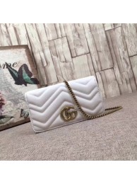 Hot Gucci GG Marmont Mini Bag 488426 White HY8855cT87
