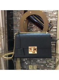 Hot Gucci Padlock Series Gucci Signature Shoulder Bag 409486 Black HY21630cT87