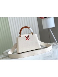 Hot Louis Vuitton CAPUCINES BB M48865 white&brown HY12140cT87