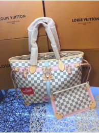 Hot Louis Vuitton Damier Azur Canvas neverfull M40156 HY14281Nm85