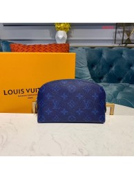 Hot Louis vuitton original Monogram COSMETIC POUCH PM M52030 blue HY825cT87