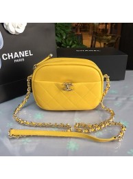 Hot Replica Chanel camera case Lambskin & Gold-Tone Metal AS0137 yellow HY4799wR89