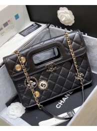 Hot Replica Chanel Original Soft Leather Bag & Gold-Tone Metal AS1430 black HY9179wR89