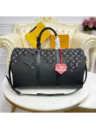 Hot Replica Louis Vuitton KEEPALL BANDOULIERE 50 M45975 black HY12464wR89