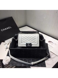 Hot Replica Small boy channel Flap Bag A67085 white HY26699wR89