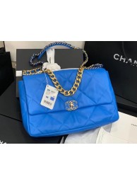 Imitation 1:1 chanel 19 large flap bag AS1162 Electric blue HY7793LT32