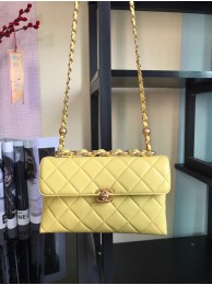 Imitation 1:1 Chanel Flap Lambskin Shoulder Bag AS1267 yellow HY5238LT32