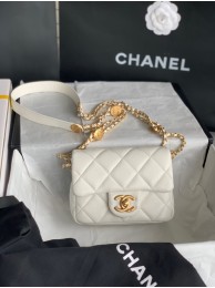 Imitation 1:1 Chanel MINI FLAP BAG AS3368 white HY128LT32