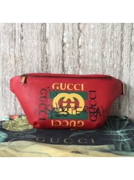 Imitation 1:1 Gucci Calfskin Leather Pocket 493869 Red HY2318LT32