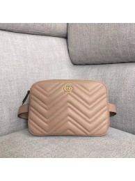 Imitation 1:1 Gucci GG Marmont matelasse belt bag 523380 apricot HY26408LT32
