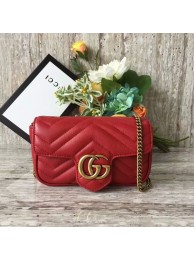 Imitation 1:1 Gucci GG Marmont Velvet Nano Shoulder Bag 476433A Red HY18013LT32