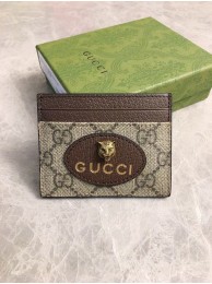 Imitation 1:1 Gucci Neo Vintage GG Supreme card case 597557 Brown HY12538LT32
