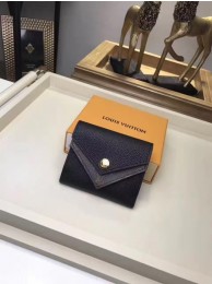 Imitation 1:1 Louis Vuitton CRUISE 2017 DOUBLE V COMPACT WALLET M64419 Black HY23853LT32