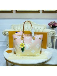 Imitation 1:1 Louis Vuitton NEVERFULL MM M45680 Pink & Yellow HY7063LT32