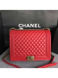 Imitation AAA Boy Chanel Flap Shoulder Bag Red Original Sheepskin Leather A67087 Gold HY8613RP55