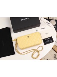 Imitation AAA Chanel Calfskin & Gold-Tone Metal A82527 yellow HY5123kf15