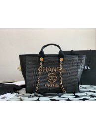 Imitation AAA Chanel Large Weave Shopping Bag A66942 Black HY20453kf15