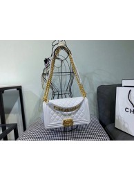 Imitation BOY CHANEL flap bag A67086 white HY20234Fo38