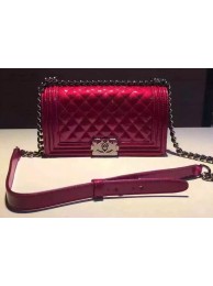 Imitation Boy Chanel Flap Shoulder Bag Red Sheepskin Leather A67189 Silver HY16272Dl40