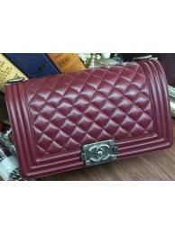 Imitation Boy Chanel Flap Shoulder Bag Sheepskin Leather A67086 Burgundy HY17194SU87
