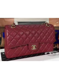 Imitation Chanel 2.55 Series Flap Bag Burgundy Cannage Pattern Leather CF8024 Gold HY17060SU34