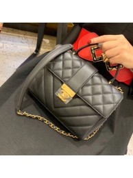 Imitation Chanel Calfskin & Gold-Tone Metal AS0804 black HY25458RC38