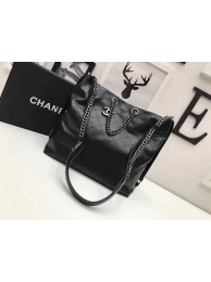 Imitation Chanel Calfskin Leather Tote Bag A98697 Black HY16698RC38