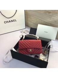 Imitation Chanel Classic Flap Bags Red Original Sheepskin Leather 1116 Gold HY13544SU87