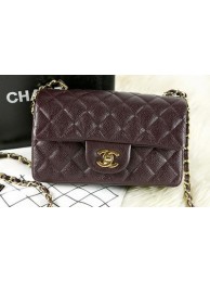 Imitation Chanel Classic Flap mini Bag Burgundy Original Cannage Pattern CHA1280 Gold HY26300Za30