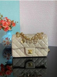 Imitation Chanel Classic Flap Shoulder Bag Original Sheepskin leather AS2326 Beige HY17210Nj42