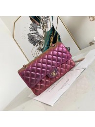 Imitation Chanel classic handbag Iridescent Calfskin & gold Metal A01112 purple HY6073Xr29