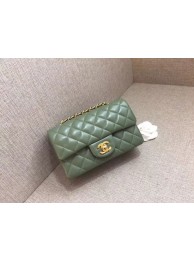 Imitation Chanel Classic MINI Flap Bag original Sheepskin Leather A1116 green gold chain HY11678Ug88