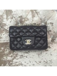 Imitation Chanel Classic MINI Flap Bag Sheepskin Leather A1115 Black HY13160Za30