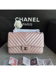 Imitation Chanel Classic original Sheepskin Leather Shoulder Bag 1112V pink silver chain HY14226VO34