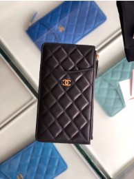 Imitation Chanel classic pouch Grained Calfskin& Gold-Tone Metal A84402 black HY8988Tm92