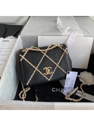 Imitation Chanel flap bag AS2382 black & white HY21329Fo38