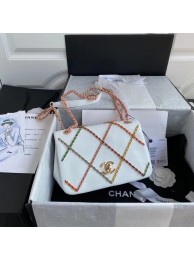 Imitation Chanel flap bag AS2383 White & Multicolor HY8795QN34