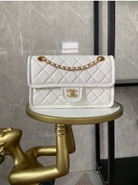 Imitation Chanel flap bag Grained Calfskin AS2357 white HY22535SU34