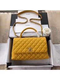 Imitation Chanel Flap Bag with Top Handle A92991 yellow HY10083Tm92