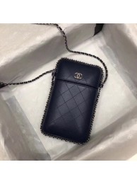 Imitation Chanel Flap Original Mobile phone bag 55699 dark blue HY3527Oz49